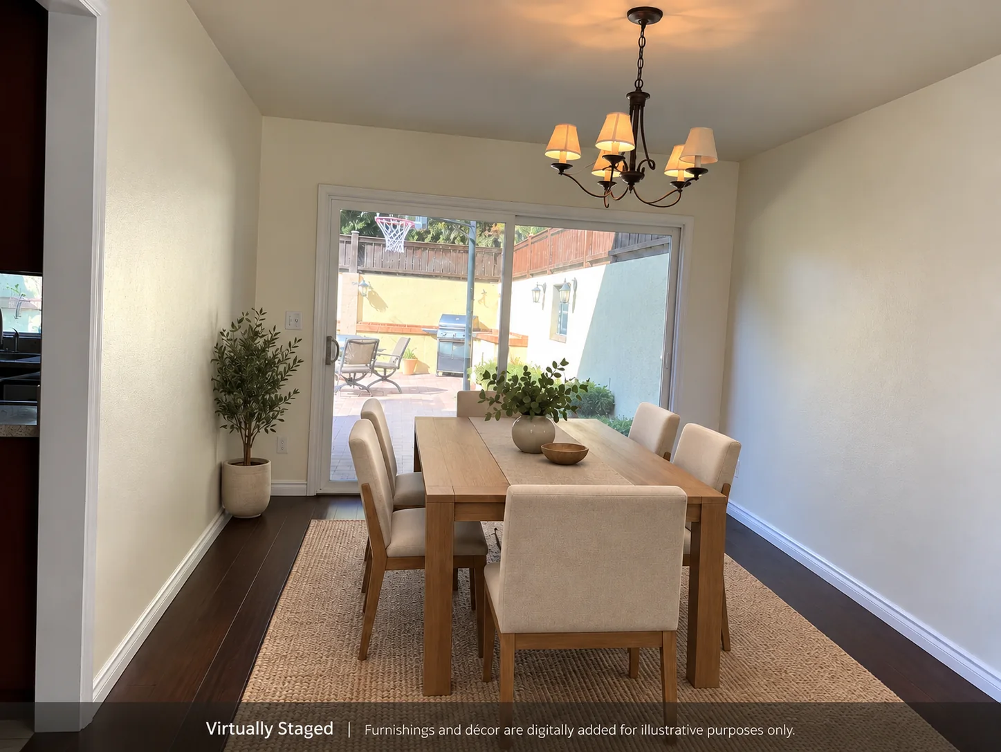 Dining room — virtually staged
