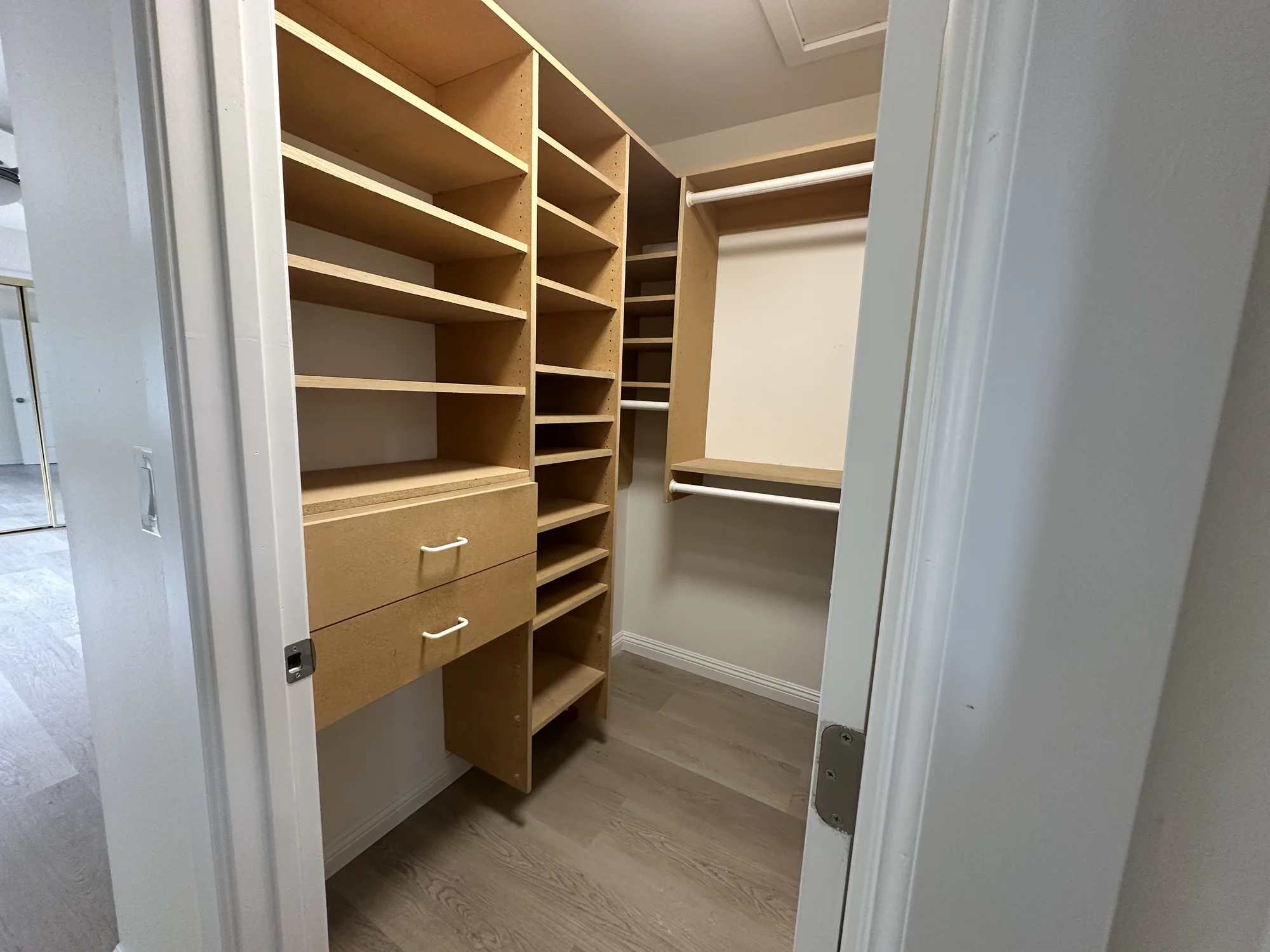 Primary closet